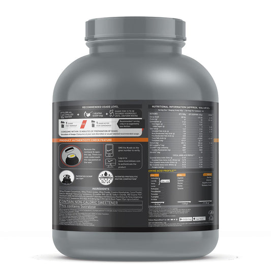 MuscleBlaze Biozyme Whey Protein PR Powder with 30g Protein, 3g Creatine Monohydrate & 50mg AstraGin, Chocolate Fudge (2kg / 4.4lbs