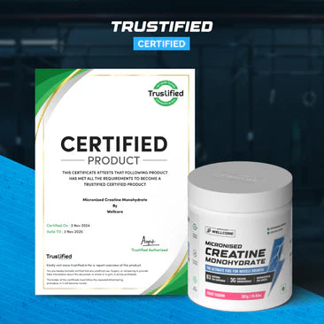 Wellcore - Pure Micronised Creatine Monohydrate (307g, 83 Servings) Combo 307gm x 2 pack