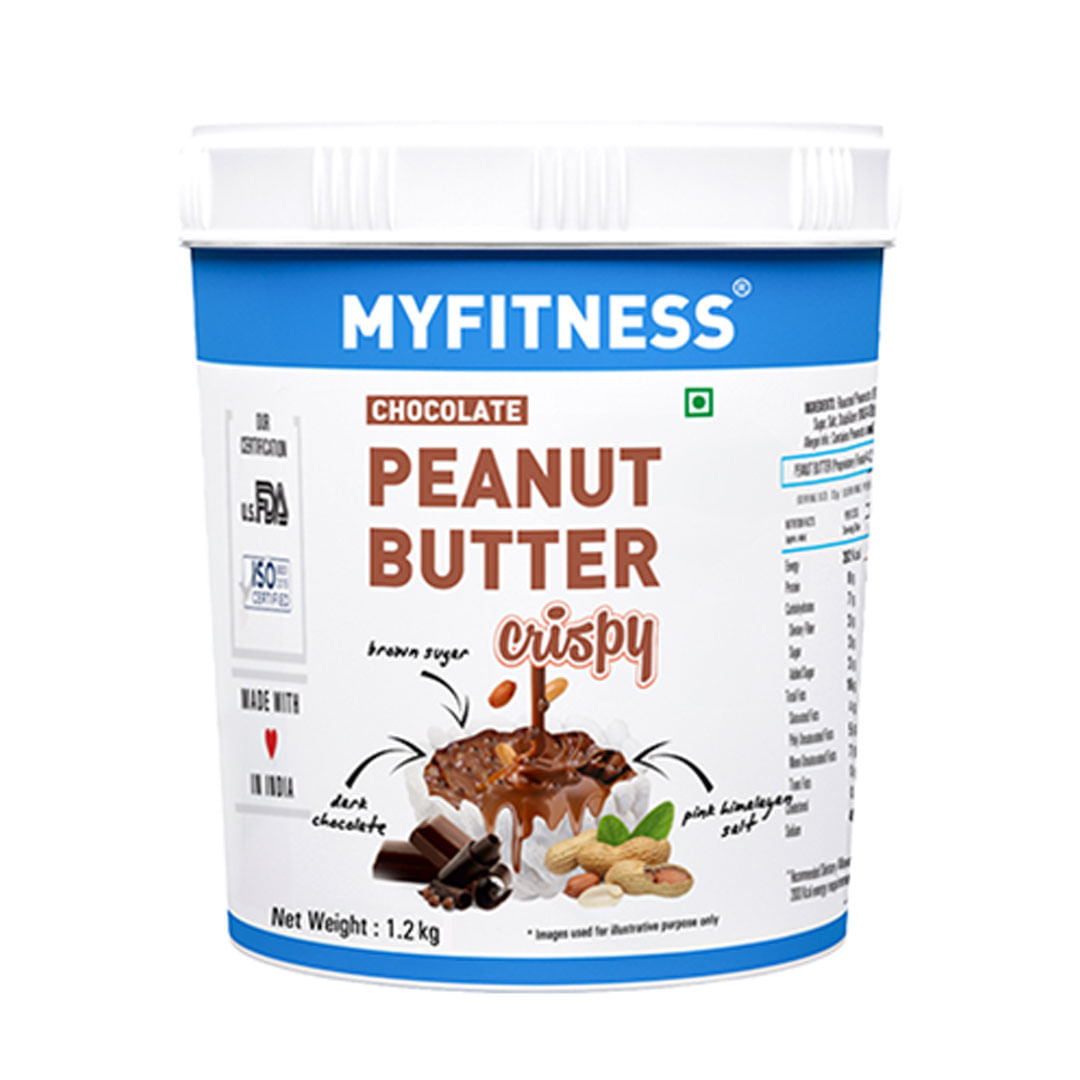 Myfitness Chocolate Peanut Butter Crispy 1.2kg | 21g Protein | Flavour Dark Chocolate | Rich Protein | Rich Fibre