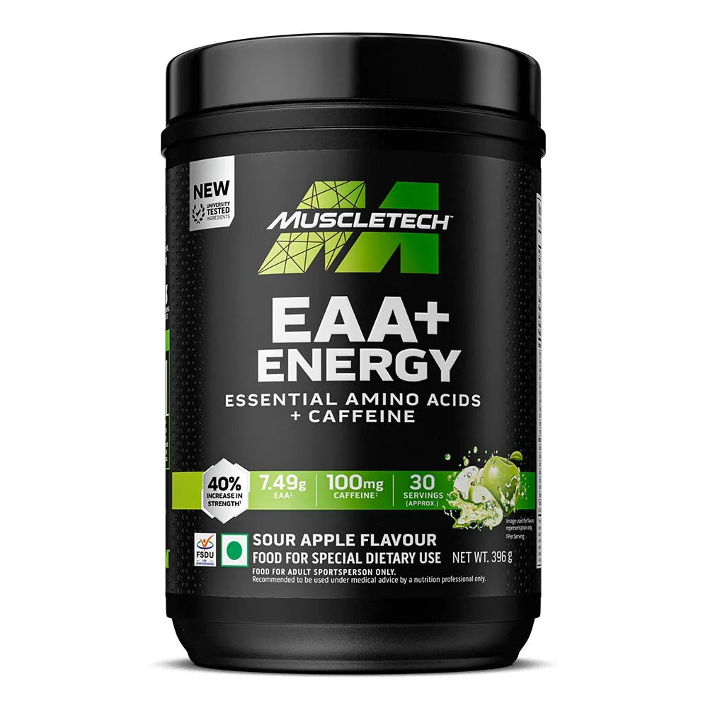 MuscleTech EAA + Energy, 30 Servings, 395 g (0.87 lb), Sour Apple