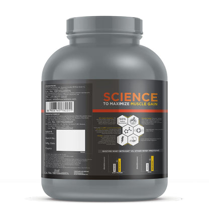 MuscleBlaze Biozyme Whey Protein PR Powder with 30g Protein, 3g Creatine Monohydrate & 50mg AstraGin, Chocolate Fudge (2kg / 4.4lbs