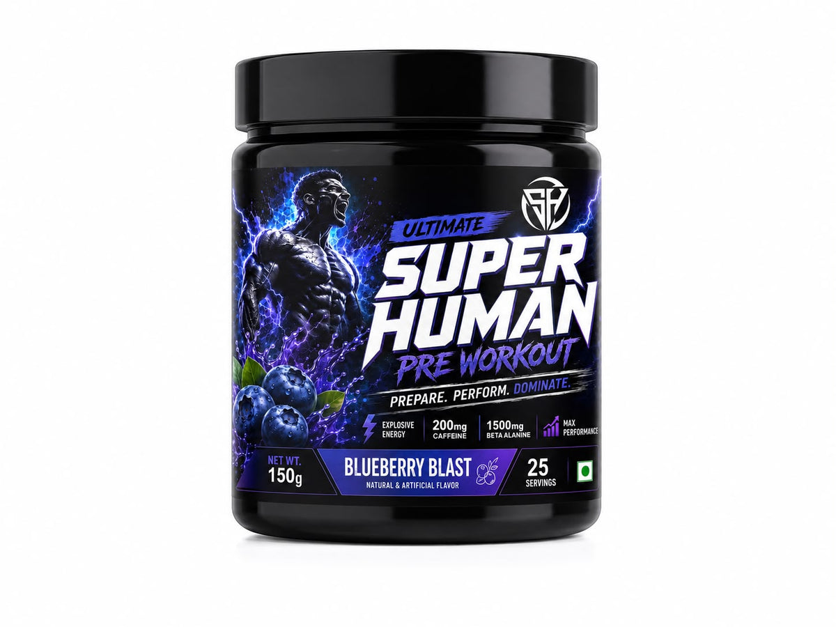 Super human preworkout 150gm pack 25 servings