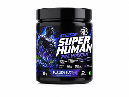 Super human preworkout 150gm pack 25 servings