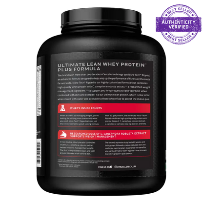 MuscleTech NitroTech Ripped - 1.72 Kg (3.7 Lb),