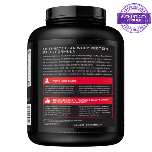MuscleTech NitroTech Ripped - 1.72 Kg (3.7 Lb),