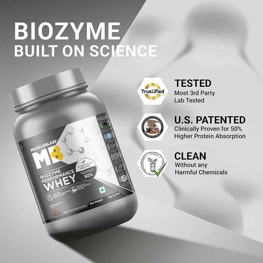 MuscleBlaze Biozyme Performance Whey Rich Chocolate • 1 kg